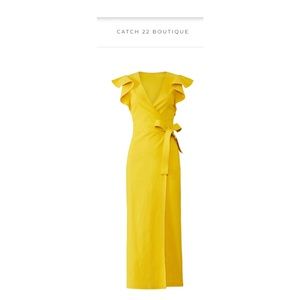 A.L.C 'WALKER' YELLOW WRAP DRESS SZ 6 *BRAND NEW